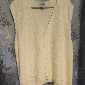 Koret Ivory Textured Blouse